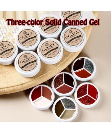 Nail Art for DIY Drawing Manicure Soak Off Gel Three-color Solid Canned Gel Painting Gel Can Gel(02) - Buy Online on GoSupps.com