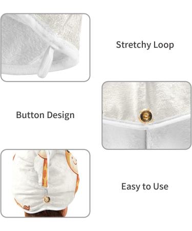 Buy Lovely Cartoon Giraffe Hair Towels 2-Pack | Super Absorbent Quick Dry Hair Turbans for Women & Girls - Buy Online on GoSupps.com