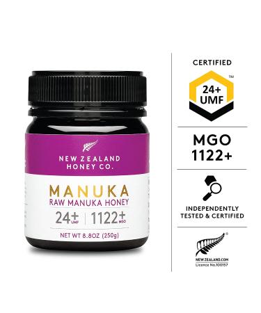 Buy New Zealand Honey Co. Raw Manuka Honey UMF 24+ | MGO 1122+ - 250g (8.8oz) - Buy Online on GoSupps.com