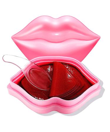 20Pcs Moisturizing Lip Mask, Lip Sleep Mask Reduces Lip Lines and Restores Moisture, Lip Mask Effectively Nourishes the Lip Skin, Gel Treatment Lip Masks Plumping ?Lips Mask Lip Care Products (Pink)