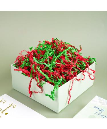 CHECHNYA Crinkle Cut Paper Shred Filler 1LB Shredded Paper for Gift Baskets Recyclable Craft Shred Paper Filler Red & Green Christmas Mix - Buy Online on GoSupps.com
