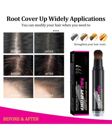 Root Touch Up Hairline Powder Stick - Waterproof Temporary Gray Coverage for Dark Black Hair | Hair Shading Sponge Pen & Filler 1 oz - Buy Online on GoSupps.com