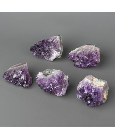 Rough Natural Quartz Amethyst Cluster Stone Stones Crafts Deep Purple Crystal Collection Decoration Ornament (Color : Purple Size : 350-400g) 350-400g Purple - Buy Online on GoSupps.com
