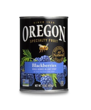 Oregon Fruit Blackberries in Syrup 15-Ounce Cans (Pack of 8)