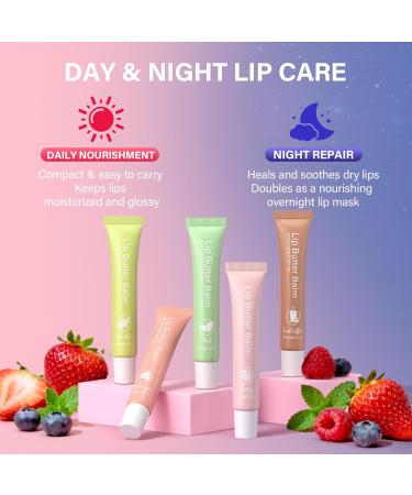 RIHAKO Glossy Lip Balm & Lip Gloss Set Hydrating Lip Butter Balms For Smooth, Soft Lips Nourishing, Long-Lasting Moisture Vanilla, Coffee, Mint, Berry & Pink Sugar,Valentine S Day Gifts For Women - Buy Online on GoSupps.com
