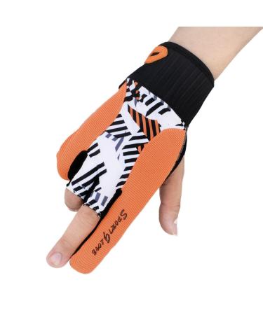 Snow Fox Sports Boodun Bowling Gloves Left Right Hand Professional Silicone Antiskid Wrist Support Thumb Protector for Women Men Orange M(2.76"- 3.15")