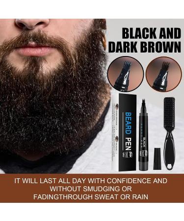 Waterproof Beard Pen Filler Kit for Men - Natural-Looking Beard Pencil Filler with Brush - Buy Online on GoSupps.com