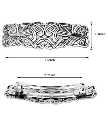 Vintage Metal French Barrettes - Decorative Hair Clips for Women & Girls | Hair Pins & Accessories (Type B) - Buy Online on GoSupps.com