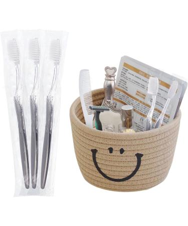 Grey Handle Disposable Toothbrushes - Individually Packaged for Travel, Hotel & Homeless - 50 Pack - Buy Online on GoSupps.com