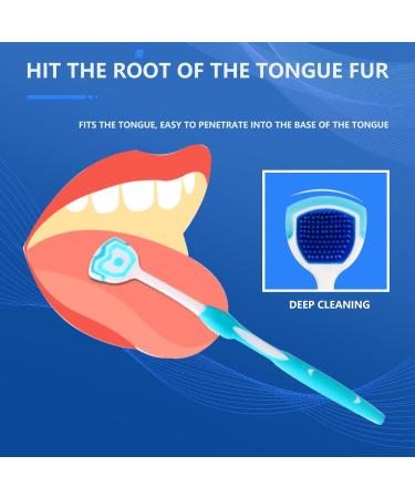 Shop Soft Silicone Tongue Cleaner & Scraper | Comfortable Blue Tongue Brush for Fresh Breath - Buy Online on GoSupps.com