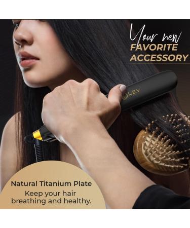 LEV Professional Titanium 2 in 1 Hair Straightener & Curler - Quick Even & Damage-Minimizing - LED LCD Display - 1 Inch Flat Iron for Fast Smooth Styling - International Shipping Available - Buy Online on GoSupps.com