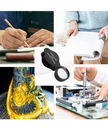 Mini Magnifying Glass 30X Folding Pocket Magnifier with Metal Protective Case Foldable Reading Magnifying Glass Portable Small Gift - Buy Online on GoSupps.com