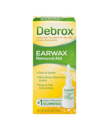 Debrox Earwax Removal Aid Drops - 0.5 oz Pack of 2