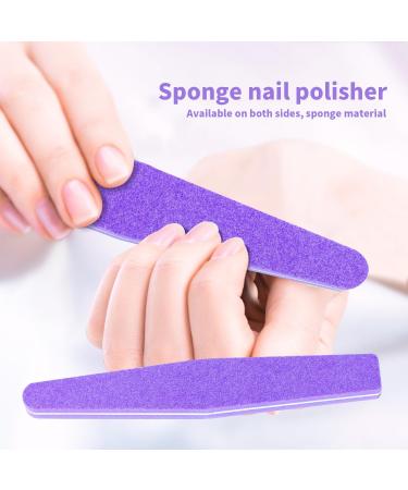 Double Sided Nail File for Emery (100/180 Grit) - Nail Polish File for Home and Salon Use - Professional Manicure Tools 2 Pieces - Buy Online on GoSupps.com