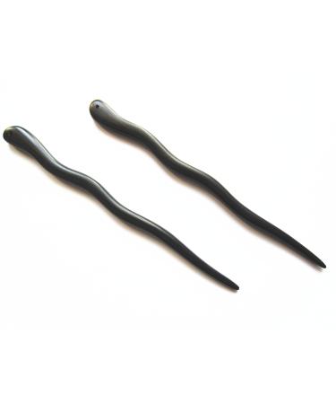Handmade Ebony Hair Sticks - Pack of 2 Charming Hair Pins - Buy Online on GoSupps.com