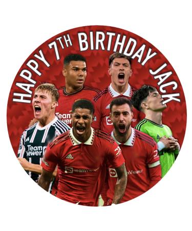 Manchester Man Utd Edible Cake Topper 7.5 inches Football (Icing Sheet) - Buy Online on GoSupps.com