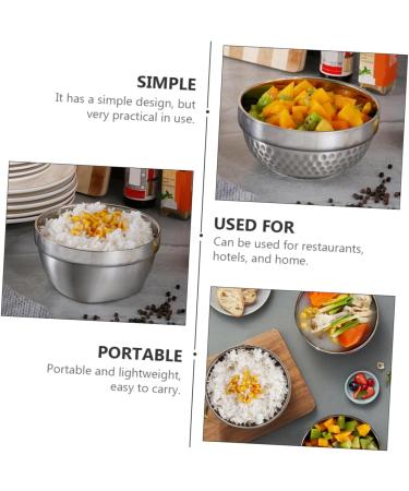 Zerodeko 2pcs Bowl Serving Kids Cutlery Baking Sauce Container Dessert Dish Stainless Steel Child Tableware 12X12X6CMx2pcs Silverx2pcs - Buy Online on GoSupps.com