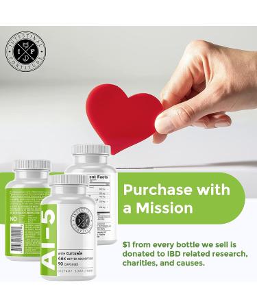 Intestinal Fortitude AI-5 Digestive Herbal Capsules with CurcuWIN Turmeric, Boswellia Serrata, Ginger Root & EGCG Green Tea - Gut Health Support - Buy Online on GoSupps.com