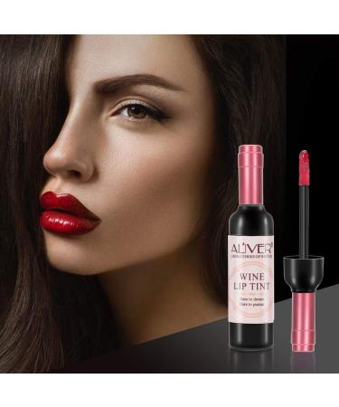 6 Colors Wine Lip Tint Set | Long Lasting Waterproof Lip Stain | Matte Liquid Lipstick Set for Girls and Women - Buy Online on GoSupps.com