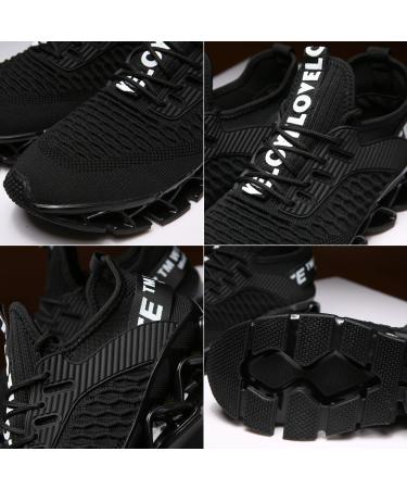 Chopben Men's Running Shoes - Blade Non Slip Fashion Sneakers, Size 11, Full Black - Buy Online on GoSupps.com
