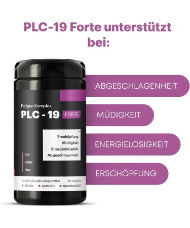 Alphamedics PLC-19 Forte Fatigue Complex Boost Energy & Combat Fatigue with NADH Coenzyme Q10 PQQ 30 Capsules for International Shipping - Buy Online on GoSupps.com