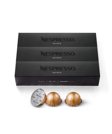 Nespresso Capsules VertuoLine, Melozio, Medium Roast Coffee, 30 Count Coffee Pods, Brews 7.77 Ounce 10 Count (Pack of 3)