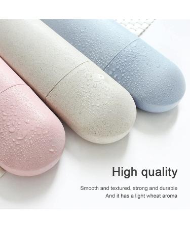 Roadloo Portable Toothbrush Case Set - 4 Wheat Straw Covers for Travel & Camping - Eco-Friendly Toothbrush Storage Solution - Buy Online on GoSupps.com