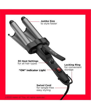 REVLON 3 Barrel Jumbo Hair Waver for Long-Lasting Natural Waves - Grey - Buy Online on GoSupps.com