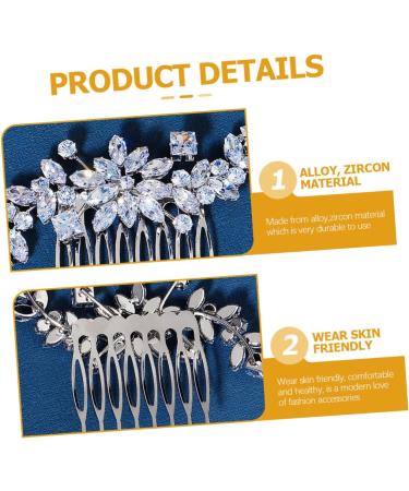 Crystal Side Hair Comb flower girl hair accessories flower girl headpiece hair accessories for prom bridal headpieces for wedding bridal comb light luxury bridesmaid Zircon hairpin - Buy Online on GoSupps.com