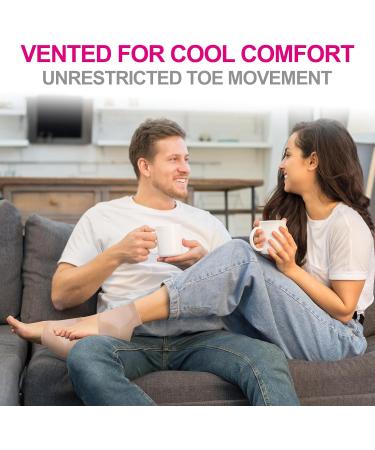 Xaena 3 Pairs of Moisturising Socks Gel Heel Socks Soft Ventilating Gel Heel Socks Open Toe Socks for Dry Hard Cracked Skin Moisturising Day Night Care Skin (Skin) - Buy Online on GoSupps.com