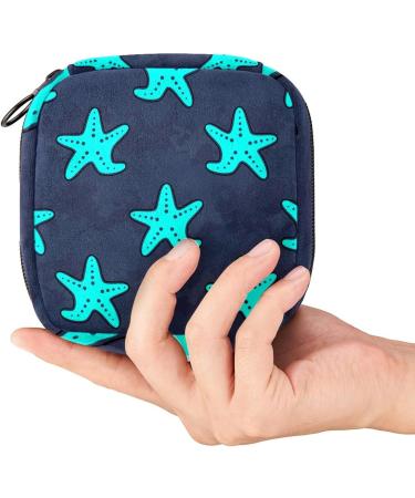 Starfish Print Pattern Menstrual Cup Pouch Menstrual Pad Bag Feminine Menstruation Bags Portable Sanitary Napkin Pads Storage Bags Color 4 - Buy Online on GoSupps.com