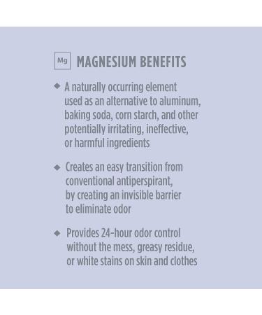 Crystal Magnesium Non-Irritating Deodorant Stick | Aluminum-Free, Baking Soda Free | Men and Women | Fights Odor Safely and Effectively | Light + Gentle Formula | 2.5 oz - Buy Online on GoSupps.com