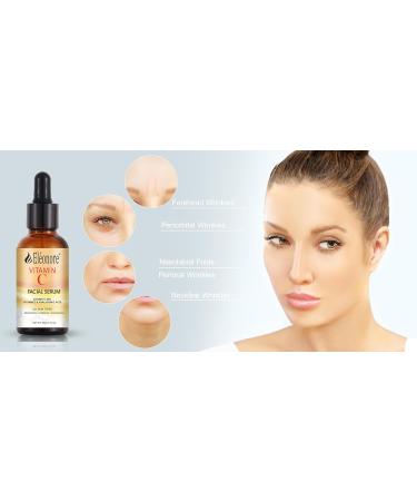 Eleonore Vitamin C Face Serum | All Natural Brightening Hydrating & Anti-Aging | Fine Lines & Dark Spot Remover - 30ml - Buy Online on GoSupps.com