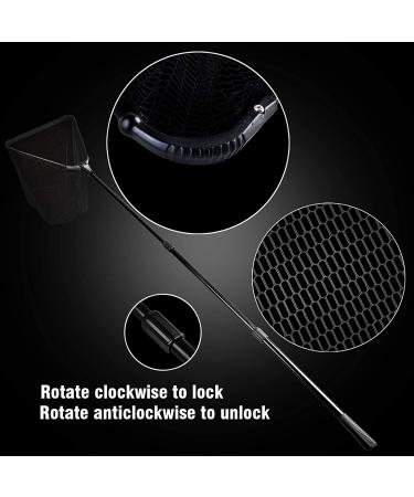 Fiblink Folding Aluminum Fishing Landing Net with Telescoping Handle | Extendable 59-118 inches - Buy Online on GoSupps.com