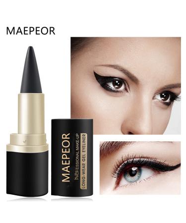 MAEPEOR Matte Gel Eyeliner Set - 4 Smudge-proof & Waterproof Shades for Women - Black, Gray, Silver - Smooth Eyeliner Cream - Buy Online on GoSupps.com