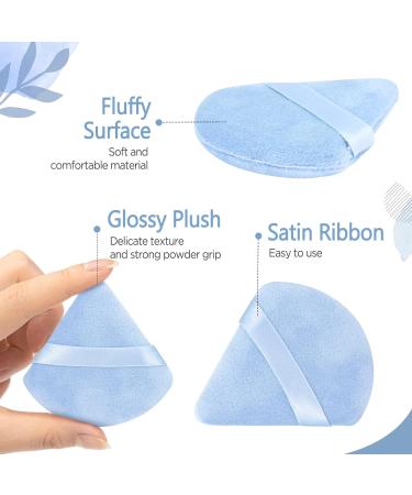 ProusKy 2-Piece Triangle Powder Puffs Set - Soft Velour Makeup Puffs for Pressed and Loose Powder Application - Buy Online on GoSupps.com
