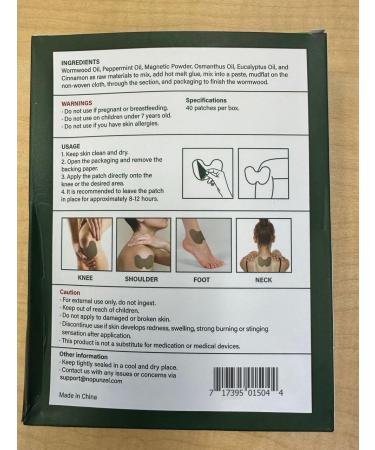 Skyloa Knee Relief Patches Herbal Heat Patches for Joint Pain Back Shoulder & Neck | 40 Count 12 Hour Lasting Relief - Buy Online on GoSupps.com