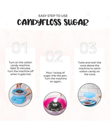 Baking Beauty and Beyond Premium Floss Sugar for Cotton Candy - 800g Bulk Floss Sugar with Natural Ingredients - Original Blue Flavor for Every Occasion - Buy Online on GoSupps.com