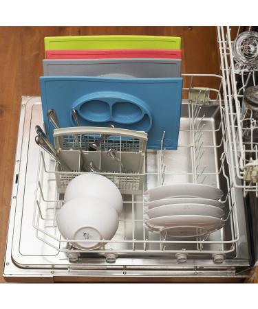 ezpz Happy Mat (Gray) - New Version | 100% Silicone Suction Plate for Toddlers | Divided Plate - Dishwasher Safe - Buy Online on GoSupps.com