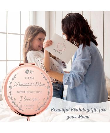 idooss Rose Gold Compact Mirror - Unique Birthday Gift for Mom, Friends, Coworkers - Gold Portable Mirror - Buy Online on GoSupps.com