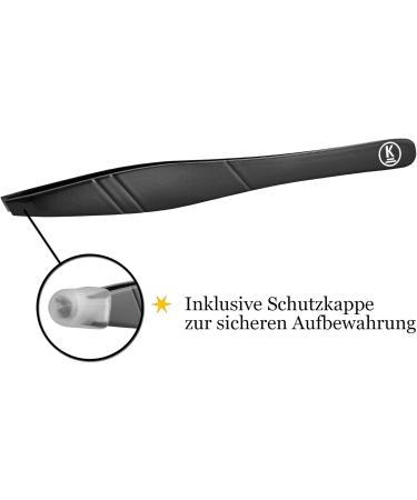 K-Pro Slanted Tweezers for Eyebrow Plucking - Professional Stainless Steel Black - 1 Piece | Buy Internationally - Buy Online on GoSupps.com