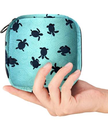 Ocean Life Napkin Storage Bag for Menstrual Products | Portable Turtles Design | Ideal for First Period & Women s Care - Buy Online on GoSupps.com