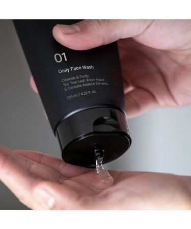 HommeFace Daily Face Wash for Men 4.22 Fl. Oz. | Gentle Facial Cleanser with Collagen, Witch Hazel & Cica Extracts | Vegan - Buy Online on GoSupps.com