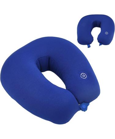 Verdant Touch Memory Foam Neck Pillow - Electric Vibration U-shaped Travel Pillow for Comfort - Blue - Buy Online on GoSupps.com