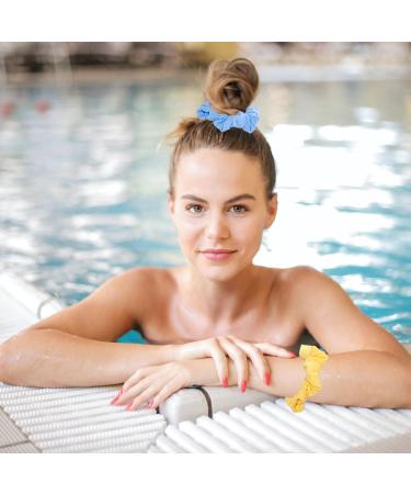 Minasuki Colorful Waterproof Swim Scrunchies -13 Colors Stylish Hair Scrunchies for Women Elastic Soft Ponytail Holder Hair Ties Hair Accessories Gift for Birthday Swimming Pool Beach and Party! - Buy Online on GoSupps.com