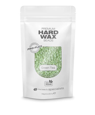 Rio Beauty Premium Hard Wax Beads 750g Green Tea for Stripless Hair Removal 100% Vegan Green Tea 750 g (Pack of 1)
