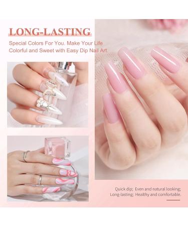 Dip Powder French Manicure Set - 6 in 1 Pink and White Starter Kit 28g/Box - UKA - Buy Online on GoSupps.com