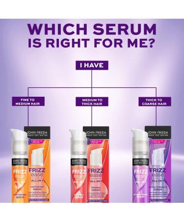 Frizz Ease Original Serum 50ml - Hydrating Anti-Frizz Serum for Medium to Thick Hair - Buy Online on GoSupps.com