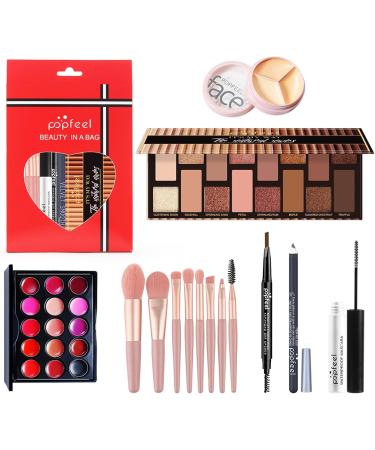 Makeup Kit Makeup Set All in One Makeup Kit for Women Includes Eyeshadow Palette Foundation Concealer Lipstick Eyeliner Make up Brushes Eyebrow Makeup Gift Set for Women Girls & Teens #1 - Buy Online on GoSupps.com