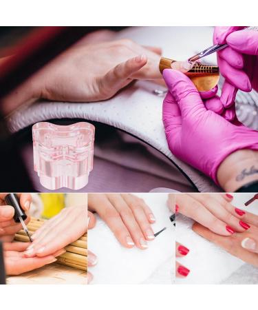 Beavorty Glass Crystal Dappen Dish with Lid Bowl Cup Nail Dappen Cup Nail Art Dappen Bowl Jewelry Bowl Manicure Brush Pen Tools Holder for Acrylic Liquid Powder Nail Pink - Buy Online on GoSupps.com